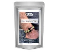 Kit DIY bracelet homme - jaune et noir - 1 pce