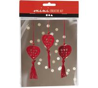 Kit DIY crochet - Coeurs - Rouge - 3 pcs