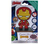 Kit DIY Crystal Art - Crystal Art - Figurine Iron Man - 11 cm - Support en bois - Pour enfants à partir de 8 ans