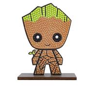 Crystal Art - Kit Figurine à Diamanter - Activité Manuelle de Création et Ludique - Adulte et Enfant - Décoration Scintillante aux Couleurs Assorties - Marvel - Groot