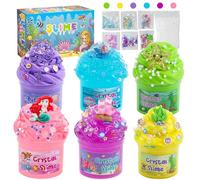 Kit DIY de 6 pièces pour fabriquer du Slime Marin, Beurre Ultra-Doux, pâte à Modeler pour Enfants, Jouets Cadeaux, Slime comme Cadeau d'anniversaire, Halloween, Cadeau de Noël pour Filles et garçons