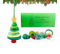 Kit DIY - Décoration de Noël | Kit de Boutons de Noël, Un Ensemble Bricolage Amusant pour Les fêtes avec Bonhomme deneige, Père, Sapin et Ange pour Les âges,