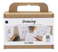 Kit DIY Dessin - Creativ Company - Monstres - Blanc - Pour enfants - Apprenez à dessiner