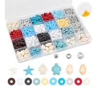 Kit DIY Fabrication de Bijoux, Ensemble de Perles à Bracelet Avec 2400 Pièces, Multicolores, pour Créations de Bracelets, Colliers et Accessoires, Comprend Corde Élastique et Boîte Organisée