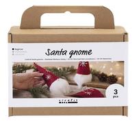 Kit DIY feutrage - Père Noël nain scandinave - 3 pcs - Feutrine - Décorations de Noël - Mixte