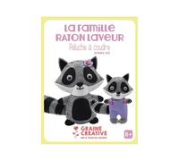 Kit DIY feutre maman et bébé raton laveur -(...) - Gris