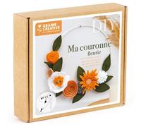 Kit DIY feutrine - Ma couronne fleurie - 20 cm