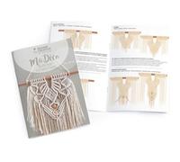 Kit DIY macramé - GRAINE CREATIVE - Ecru - 30 x 45 cm - 70 m de fil de coton recyclé - 3 perles en bois