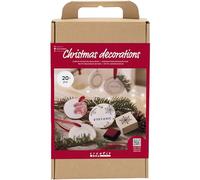 Creativ Company Kit de modelage DIY Décorations de Noël Argile autodurcissante 20 pcs