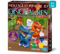 Kit DIY moulage - 4M - Dinosaure - 2 dinosaures de 7 cm - Peinture incluse