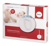 Rayher 34444000 Kit empreinte pieds et mains de bébé, 1X kit, pâte de moulage prête à l’emploi, séchage à l’air, empreinte 3D, cadeau, souvenir, baptême, Blanc
