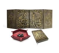 Kit DND Jeu de Rôle - Écran Dungeon Master, Carnet A5, 7 Dés, Piste à Dés