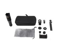 Kit D'Objectif D'appareil Photo de Téléphone, Version TéléObjectif 32x Grand Angle 0,6X Fisheye 198°, Objectif Zoom Mobile à Clipser sur Double HD pour la Plupart des Smartphones