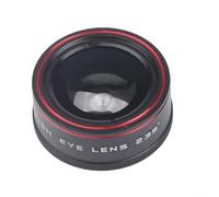 Kit d'objectif de téléphone 3 en 1, 0,62 120 ° grand angle 235 ° Fisheye 25 Macro HD caméra frontale externe à clipser pour iPhone pour Android Compatible (objectif fisheye 235°)