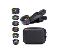 Kit d'objectifs à clipser pour smartphone avec objectifs grand angle 0,63x, macro 15x et fisheye 198 pour la photographie mobile