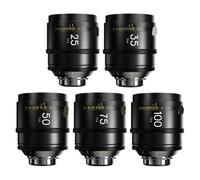 Kit d'objectifs cinéma à Grande Ouverture DZOFilm Arles 25 mm, 35 mm, 50 mm, 75 mm et 100 mm T1.4, Monture PL, for appareils Photo FF, VV et Arri.(All kit)