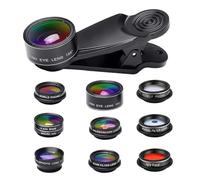 Kit d'objectifs d'appareil photo de téléphone - Objectif grand angle, télescope monoculaire avec œilleton | Objectif fisheye grand angle 198° macro 20x et 15x, téléobjectif pour smartphones