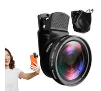Kit d'objectifs de téléphone grand angle macro HD verre optique | Mobile amovible pour voyage, panorama, nature, portrait, gros plan, bâtiment, extérieur, nature morte, nourriture, paysage