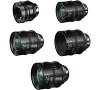 Kit d'objectifs DZOFilm Vespid Prime 5 - monture PL et EF (12/25/35/50/75mm T2.1) avec étui | ✅ + garantie gratuit de 5 ans