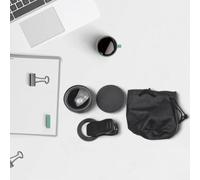 Kit d'objectifs grand angle 0,45x et macro 12,5x, objectif 2 en 1 à clipser pour smartphone pour photographie de paysage et de gros plan, alliage d'aluminium + verre optique, amateurs de voyage et de