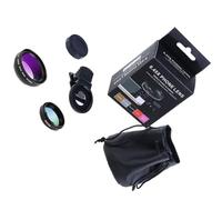 Kit D'objectifs pour Téléphone à Clip 37mm 0,45x Noir | Verre Optique et Alliage D'aluminium, Structure 2 Groupes, Haute Transmission, Image Nette