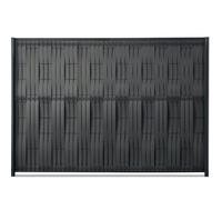 Kit d'occultation lattes composite à tresser H1m93 x L 2m50 maille 55 Gris anthracite