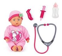 Bayer Design 93378AA Poupée Docteur, Poupon Malade, Qui Parle, avec Accessoires, Corps Souple, 33cm