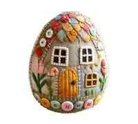 Kit D'oeuf En Feutre - Kit En Feutre D'oeuf De Pâques Patchwork | Patchwork Fel t Egg House Bricolage, Bricolage Felt House House Chick House Craft Avec Paquet De Matériaux, D'