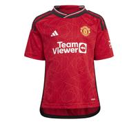 Adidas Manchester United 23/24 Home Short Sleeve Junior Set Rouge 12-24 Months Enfants