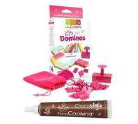 Kit Dominos Pour Biscuits Et Pâte À Sucre + 1 Stylo Chocolat Offert