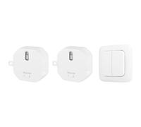 Smartwares Kit domotique Plug & Connect - Interrupteur sans fil double et modules encastrables