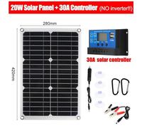 Kit d'onduleur sinusoïdal pur 12 V 220 8000/6000/4000/3000 W for système de générateur solaire, avec contrôleur 30 A,Précision(Panel and controller)