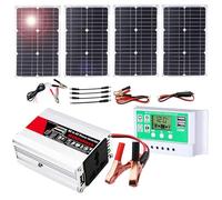 Kit d'onduleur solaire hors réseau 600 W avec contrôleur 50 A for camping-car, fourgonnette, bateau et aventures en camping(100W)