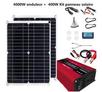 Kit d'onduleurs 4000W - ALLONSCD - 12V-110V - 2 panneaux solaires 200W - Accessoires inclus - Énergie solaire