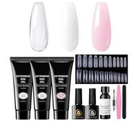 Kit D'ongle D'extension en Gel - Kit D'ongle D'extension en Gel À 3 Couleurs | Accessionnations De Sculption Admissable Accessoires De Clue Détrains Lestres D'art Pour Salon Home Débutners Girl Beau