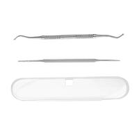 Kit d'ongles incarné, 2pcs Correcteur de l'ongle incarné, outils de pédicure manucure, dissolvant cuticule en acier inoxydable, soins à double face nettoyeur à ongles |