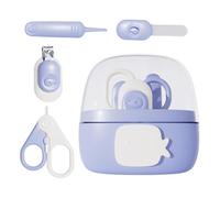 Kit d'ongles pour bébé, kit coupe-ongles pour bébé | Coupe-ongles 4 en 1 mignon avec couvercle de rangement,Soins de manucure, ensemble de ciseaux à ongles, tondeuses, ciseaux, pincettes, soins de toi