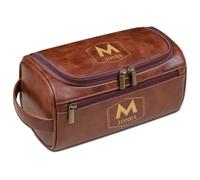 Kit Dopp en cuir personnalisé - Trousse de toilette personnalisée pour homme, organisateur de voyage, cadeau pour mari, papa, petit ami, parfait pour mariage, anniversaire, anniversaire de mariage