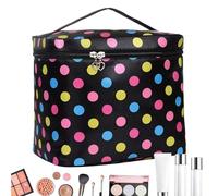Kit d'organisation de maquillage - Sac de rangement cosmétique - Sac de rangement - Grande capacité avec chambre et séparateurs - Point de préhension carré pour salle de bain, valise, laveur