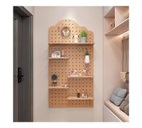 Kit d'organisation de panneaux perforés en bois - Organisateur mural pour la maison, le bureau et le garage, facile à monter - Parfait pour organiser les outils et les fournitures