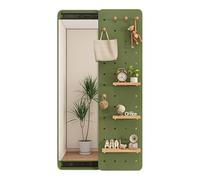 Kit d'organisation de panneaux perforés en bois - Panneau d'affichage modulaire avec miroir pour rangement mural - Idéal pour la décoration de la maison et les accessoires d'étude de bureau