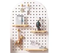 Kit d'organisation de panneaux perforés en bois, support mural pour un rangement et une organisation efficaces de la maison, du bureau, du garage