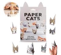 Kit d'origami chat en papier à faire soi-même 50 feuilles de papier kraft 3D pour créer un chat kit de loisirs créatifs en papier kraft fait main pour adultes enfants amoureux des animaux