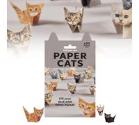 Kit d'Origami pour Chats en Papier DIY - Ensemble de 50 Feuilles pour Création 3D, Modèles Animaliers Créatifs pour Enfants et Adultes, Décorations et Cadeaux Artisanal pour Amateurs de Chats