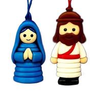 Kit d'ornement de Noël - 2,99 Pouces Button Artist Ensemble pour Le Plaisir saisonnier, Festif, Faites-Le Vous-même avec Le thème Religieux, décoration Faite à la Main pour Les Femmes Amis Fam