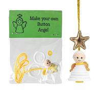 Kit D'Ornement De Noël en Boutons - Éducatif pour Les Vacances d'hiver - Kit De Loisir Créatif Ornements Boutons Sapin De Noël | pour Mur Salon Cheminée