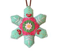 Kit d'ornements en feutre - Fournitures de fête faites à la main, ornements de flocon de neige pour , ensemble d'artisanat de Noël, projet créatif de bricolage de vacances, activité saisonnière