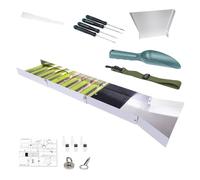 Kit D'orpaillage, Équipement De Prospection D'or, Poêle D'extraction D'or | Ensemble De Panoramique De Qualité Professionnelle Avec Tamis, Bouteille D'aspiration, Loupe Et Flacons Dorés Pour Une Utili