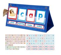 Kit d'orthographe Phonics - Jouet de développement du langage pour Les Jeunes apprenants | Activité de Manipulation créative avec des pièces vibrantes, Cartes éducatives et fonctionnalités de