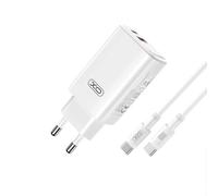 Kit Double Chargeur (Usb-C, Usb-A) Pd 65w Ce17 + Câble Ultra Rapide 100w Type C Phonecare Compatible Avec Apple - Blanc